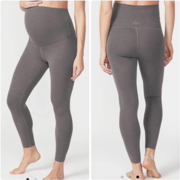 Beyond the Bump Pants - Beyond Yoga Beyond the Bump Maternity Heather Rib Midi Legging  Sz S